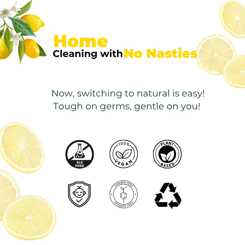 Lemon Bio Enzyme Dishwash Cleaner | Organic Liquid 1L - Image 4