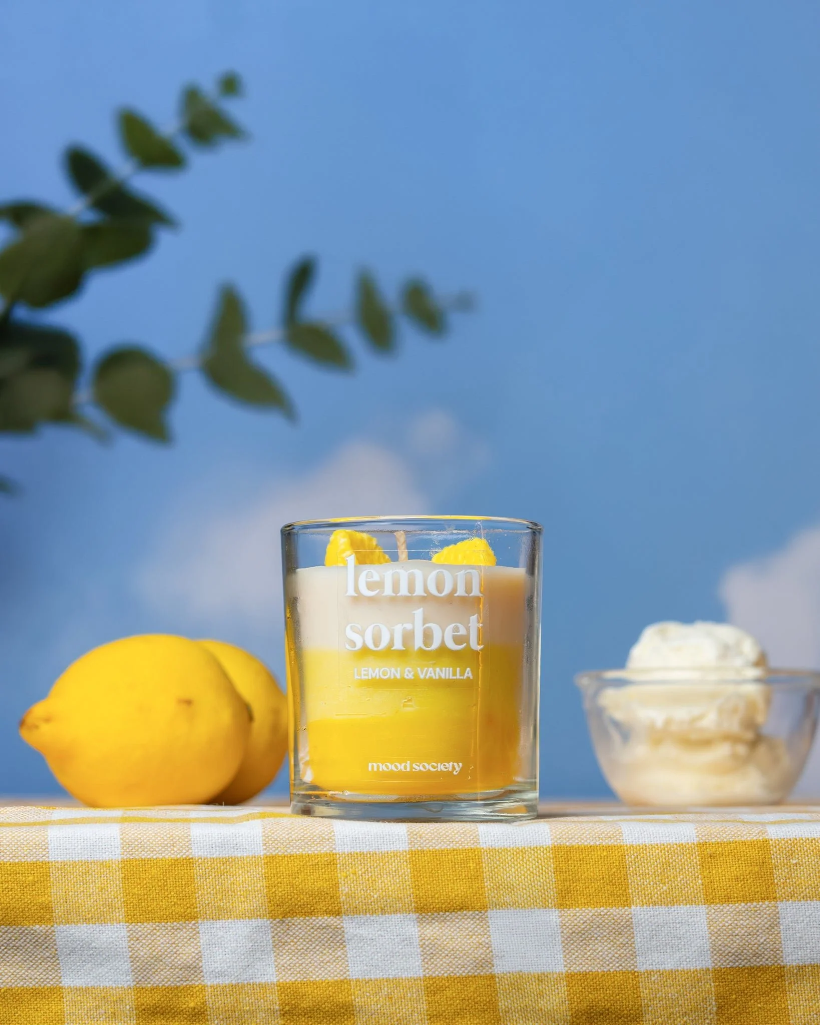 Lemon Sorbet Soy Wax Candle | Refreshing Citrus Scent