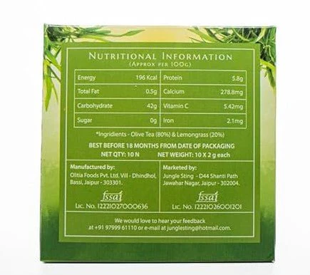 Lemongrass Olive Tea | Refreshing Herbal Olive Leaf Infusion - Image 3