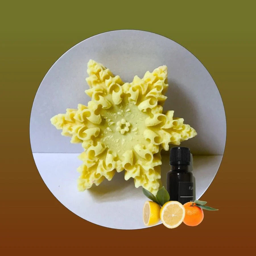 Light Yellow Snowflake Wax Block Closet Freshener - Citrus Fresh Scent