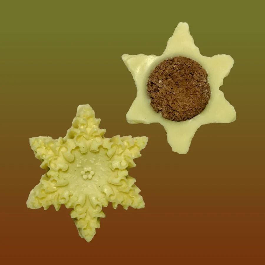 Light Yellow Snowflake Wax Block Closet Freshener - Citrus Fresh Scent - Image 2