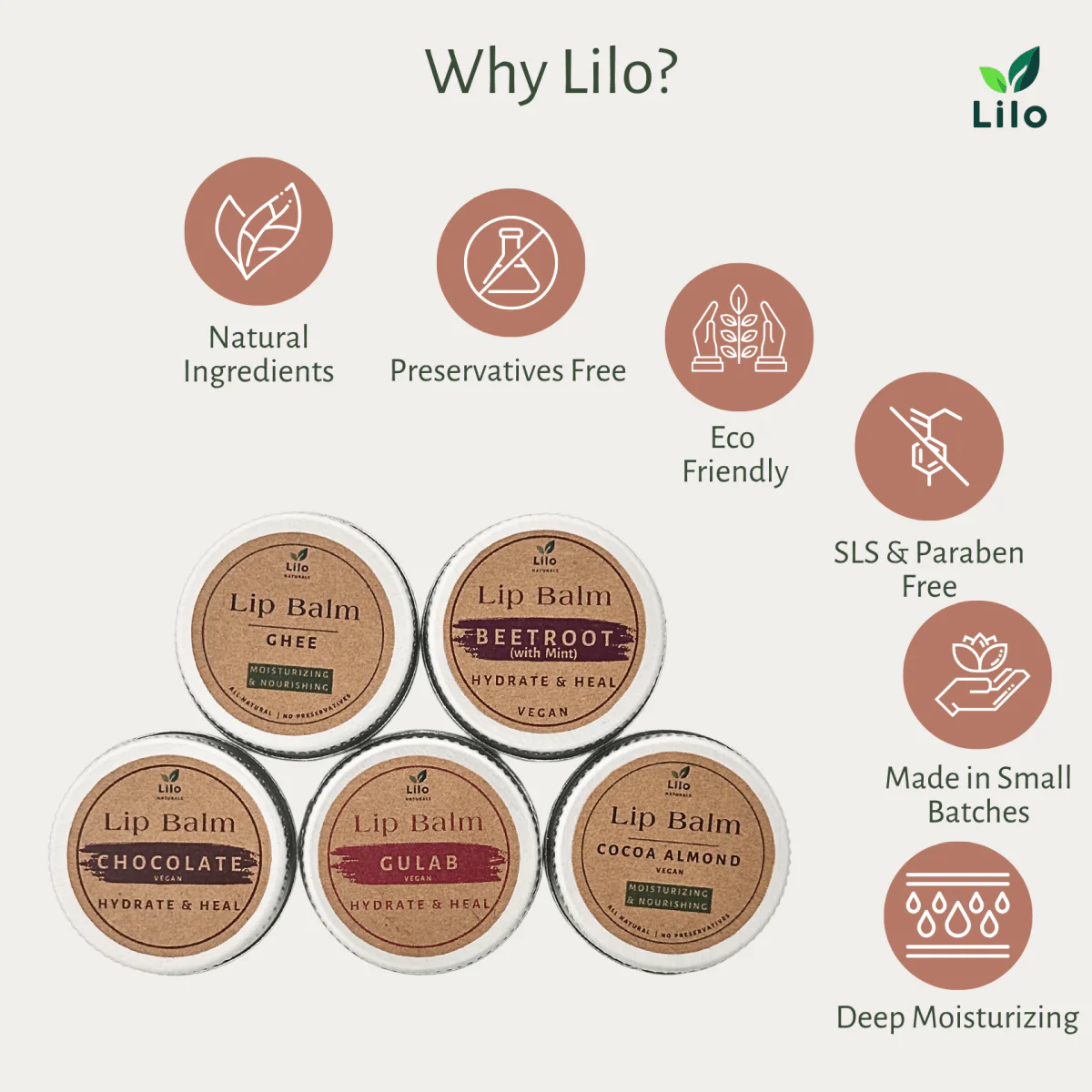 Cocoa Almond Lip Balm | For Dry & Chapped Lips - Image 5