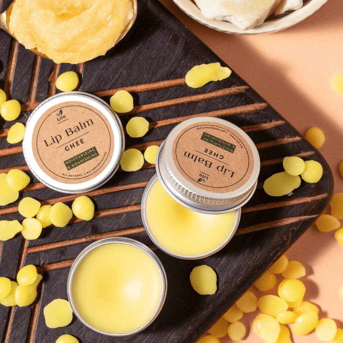 Ghee Lip Balm | For Dry, Chapped & Pigmented Lips | With A2 Cow Ghee
