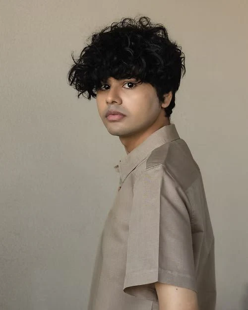 Beige Linen Cotton Classic Half-Sleeved Shirt for Men - Image 3