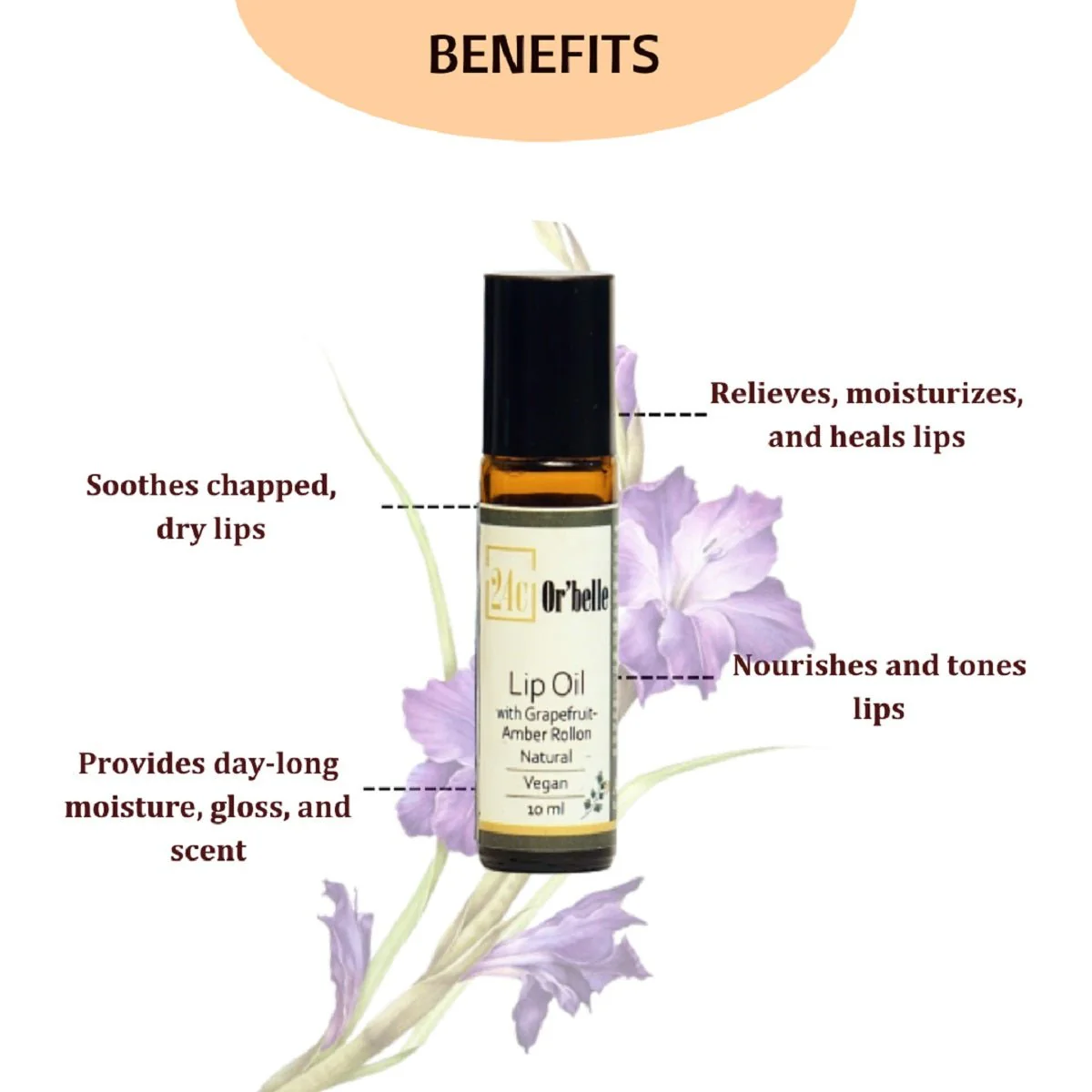 Lip Oil with Grapefruit - Amber Rollon - Image 2