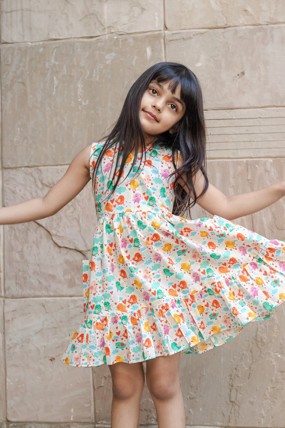 Little Sprout Dress I Twitter Print Cotton Dress
