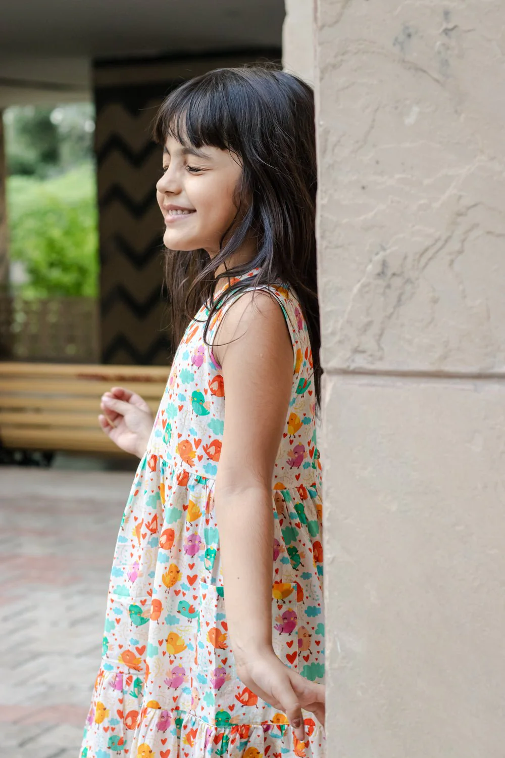 Little Sprout Dress I Twitter Print Cotton Dress - Image 3