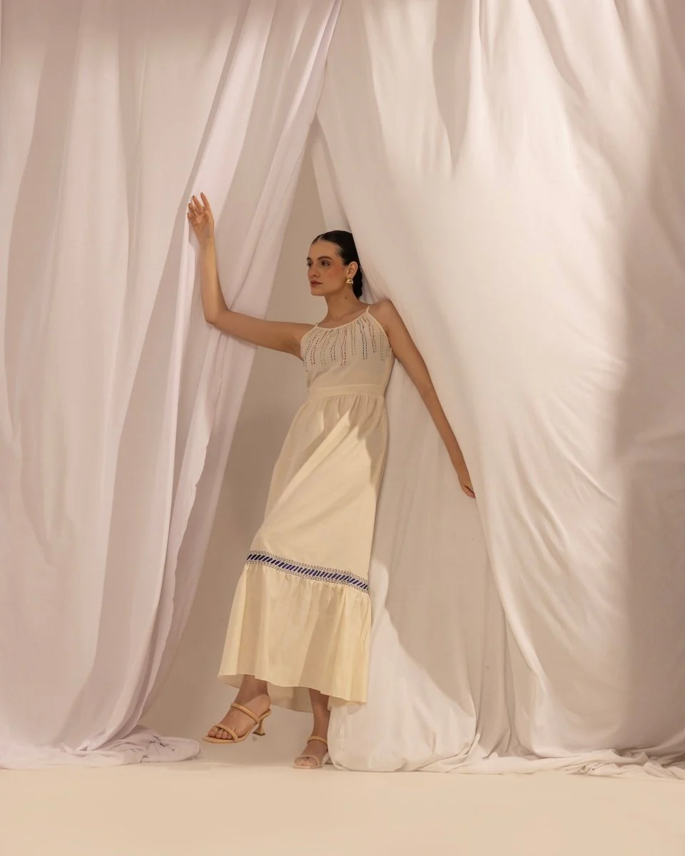 Cotton Long Tiered Dress – Breezy Summer Outfit for Women - Image 3