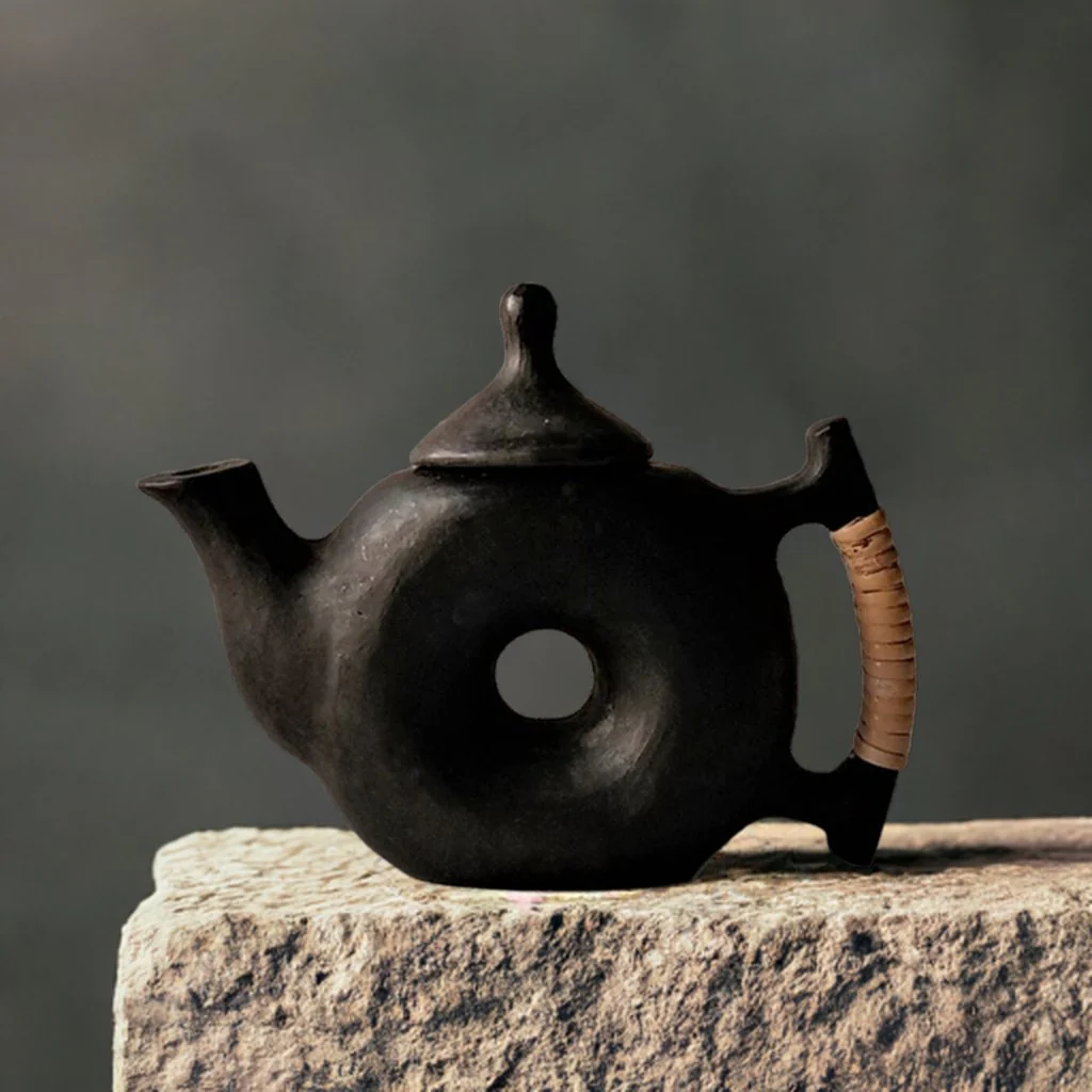 Longpi Black Pottery Chakra Teapot - Image 2
