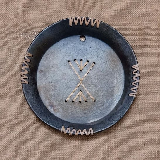 Longpi Black Pottery Wall Plate - Round - Image 3