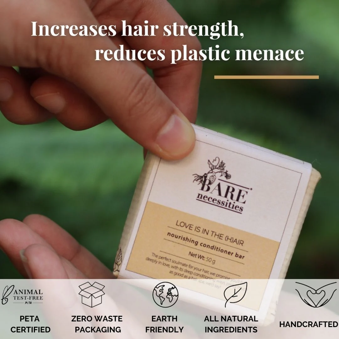 Anti-frizz Nourishing Conditioner Bar| Vegan | 50g for 50-60 washes - Image 3