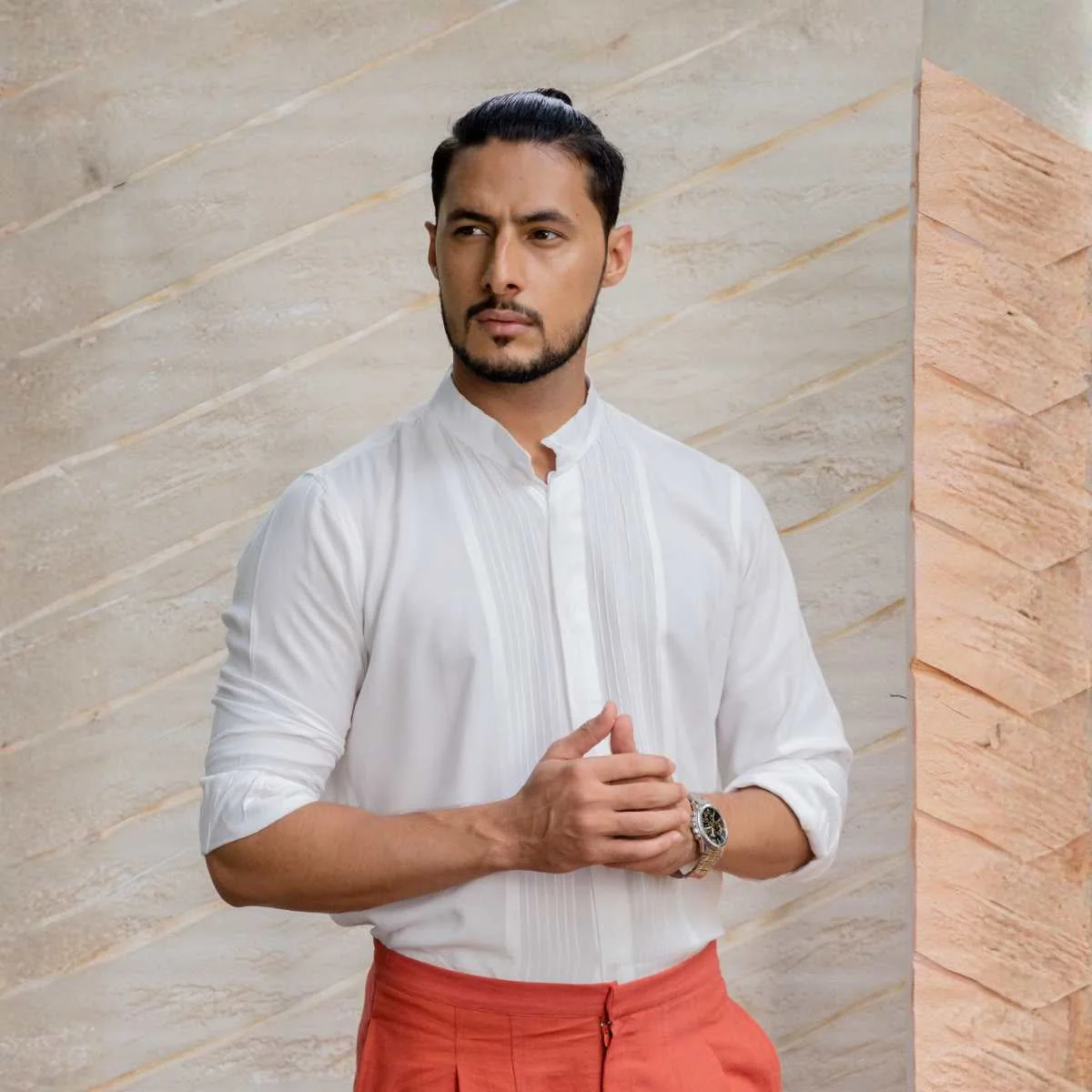 Lumi White Tencel Shirt For Men | Sustainable Everyday Wear