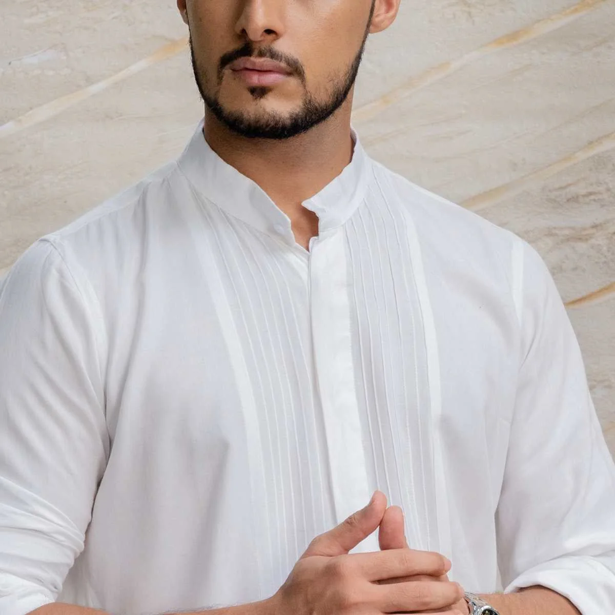 Lumi White Tencel Shirt For Men | Sustainable Everyday Wear - Image 2