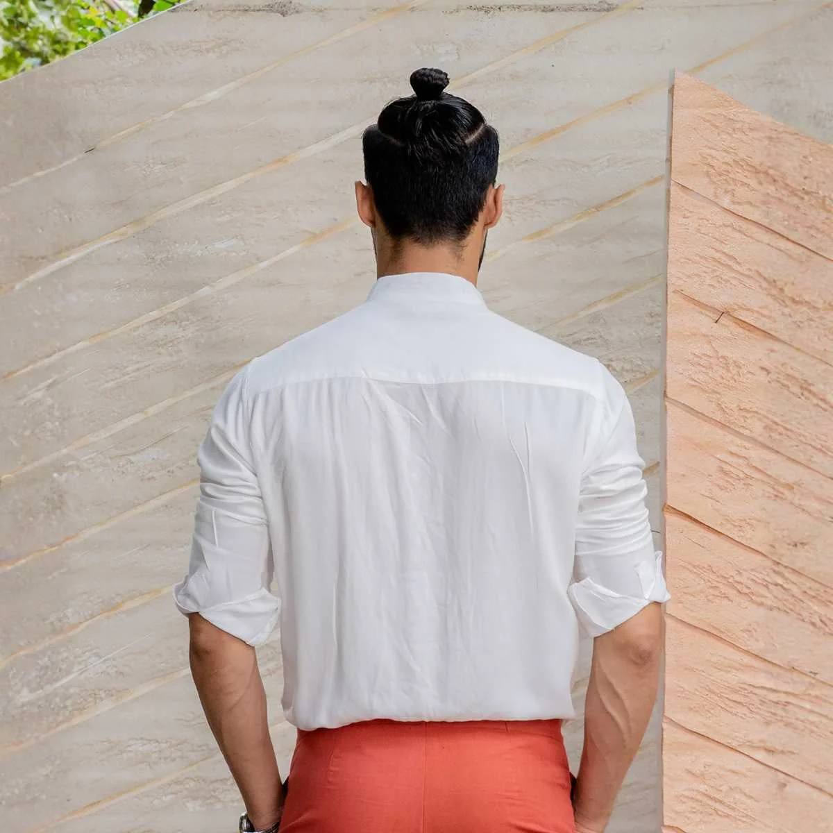 Lumi White Tencel Shirt For Men | Sustainable Everyday Wear - Image 4