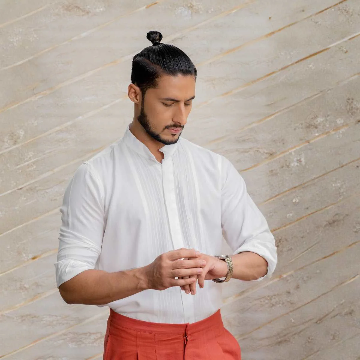 Lumi White Tencel Shirt For Men | Sustainable Everyday Wear - Image 5