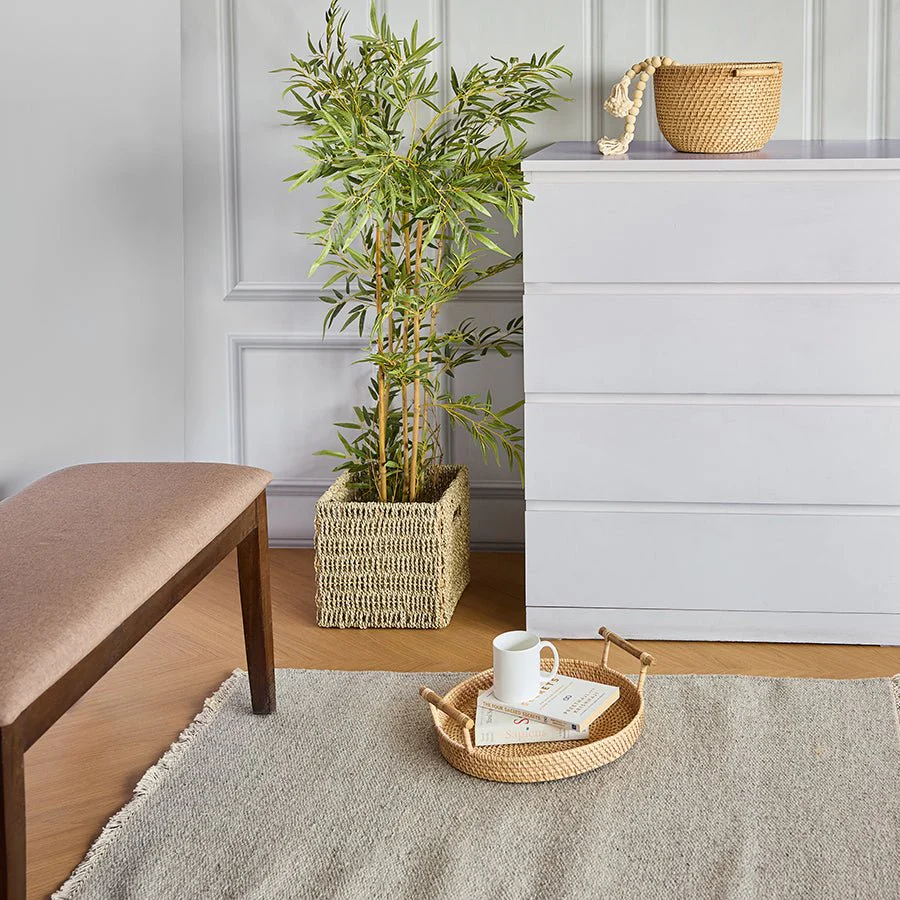 Natural Serving & Decor Lusaka Rattan Tray - Image 2