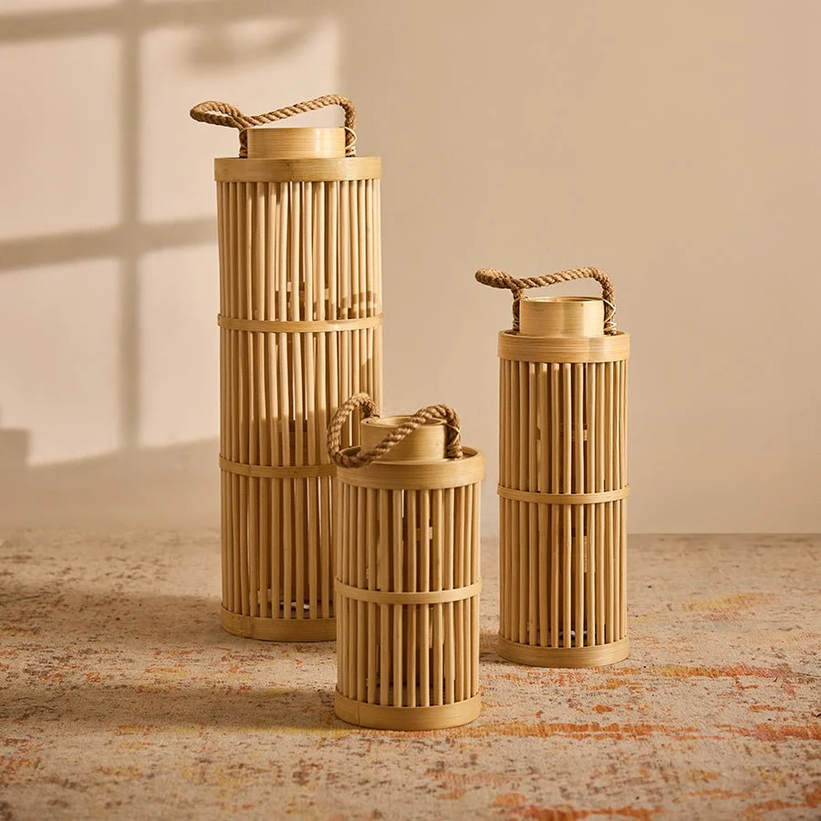 Handcrafted Décor Bamboo Luxor Candle Holder