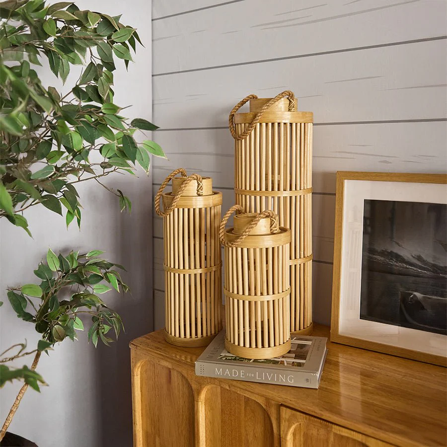 Handcrafted Décor Bamboo Luxor Candle Holder - Image 3