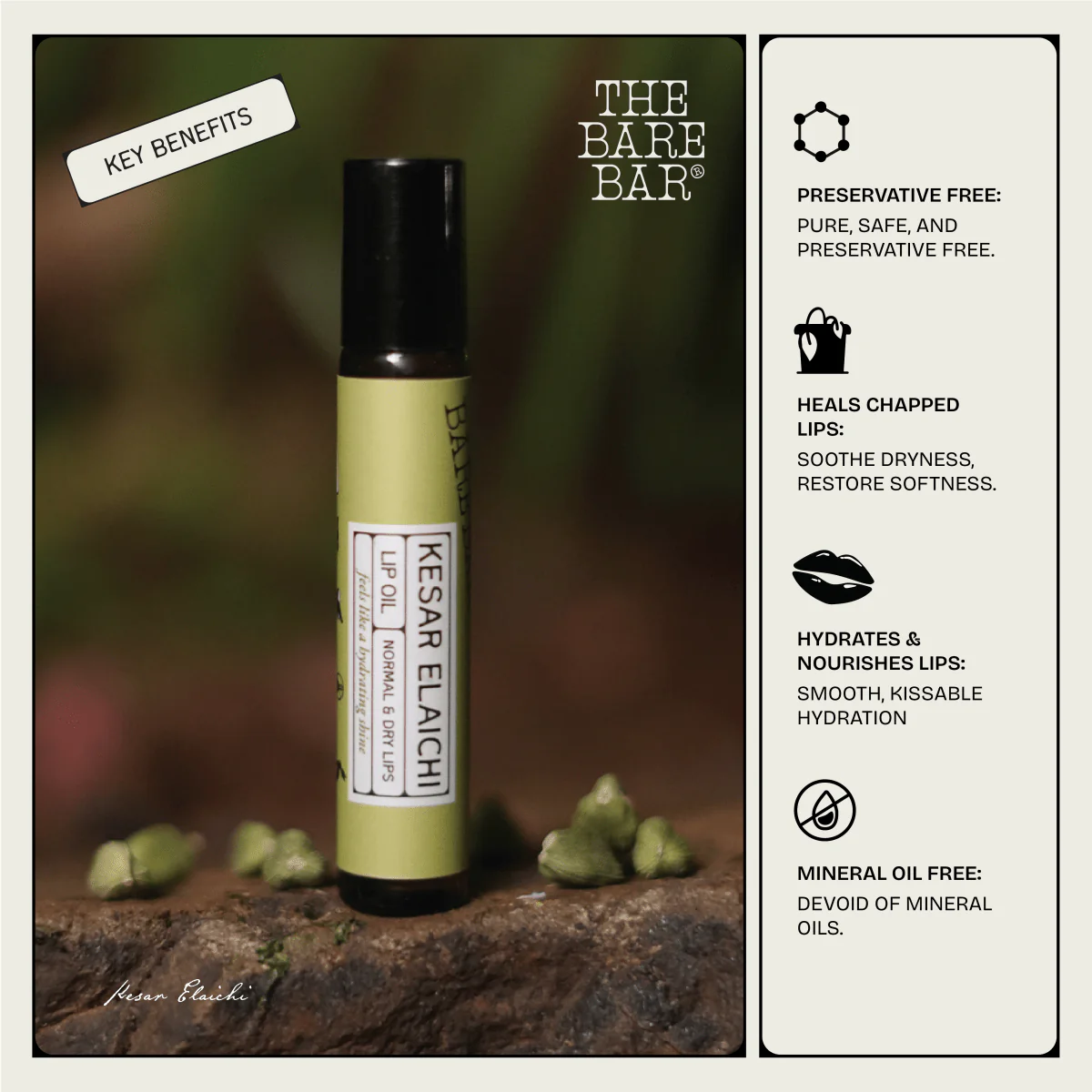 Luxurious Kesar Elaichi Lip Oil for Lip Brightening - Image 4