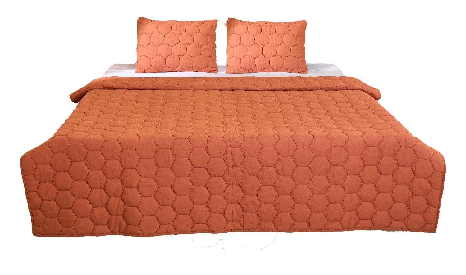 Luxury Rust Cotton Satin Razai | Soft Lightweight Quilt 200 GSM - Image 2