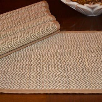 Madurkathi Chevron Placemats - Fawn (Set of 6)