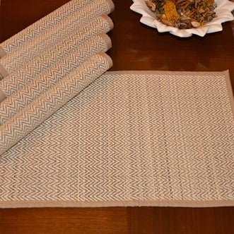 Madurkathi Chevron Placemats - Fawn (Set of 6) - Image 2