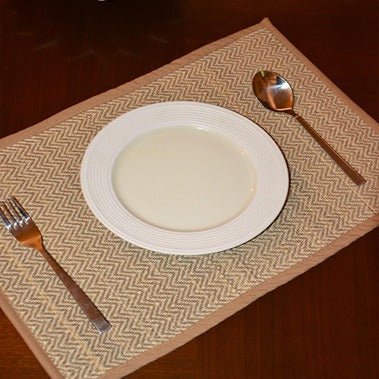 Madurkathi Chevron Placemats - Fawn (Set of 6) - Image 4