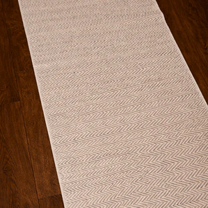 Madurkathi Chevron Tassels Floor Runner Ivory (2ft x 6ft) - Image 4