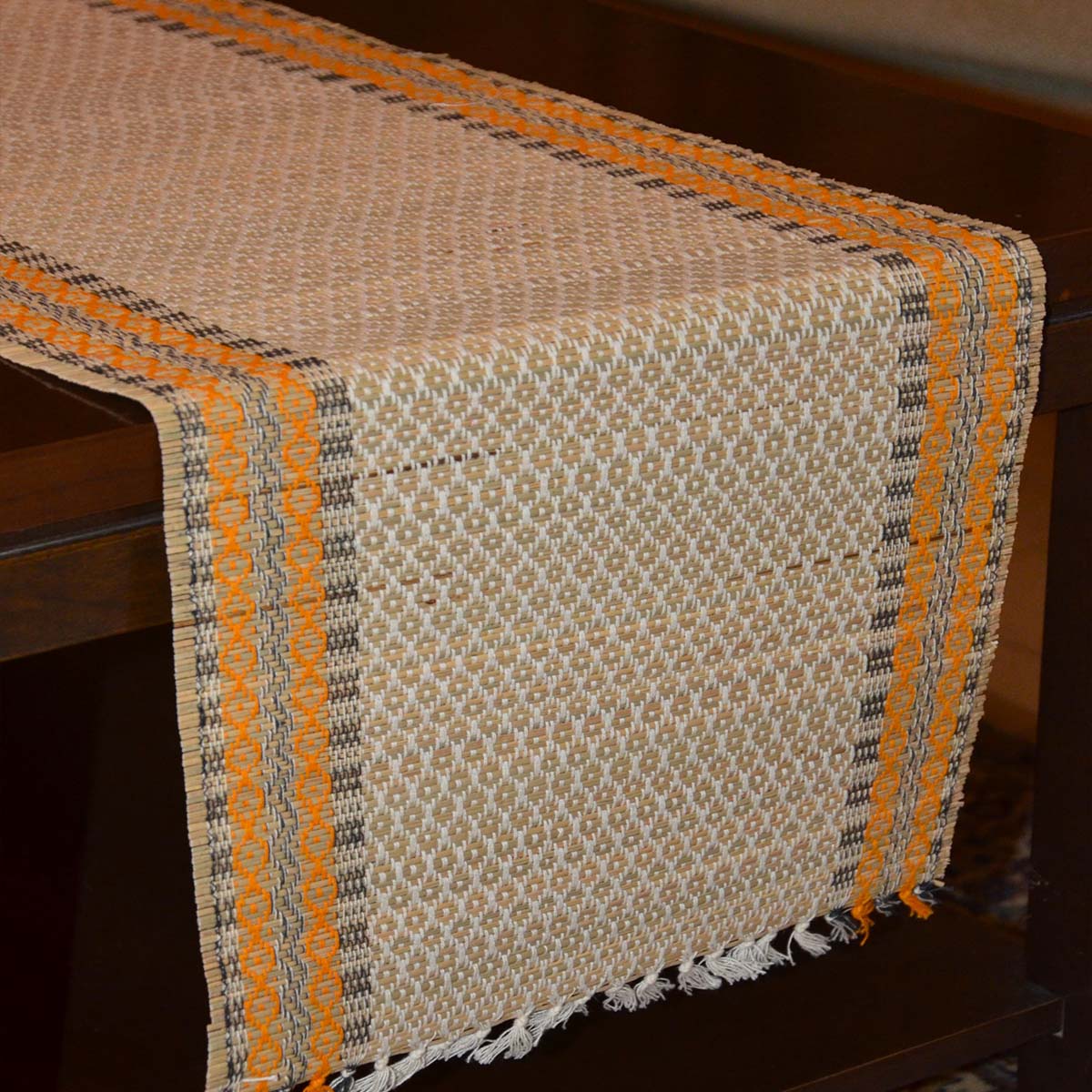 Madurkathi Tassels Table Runner - Image 5