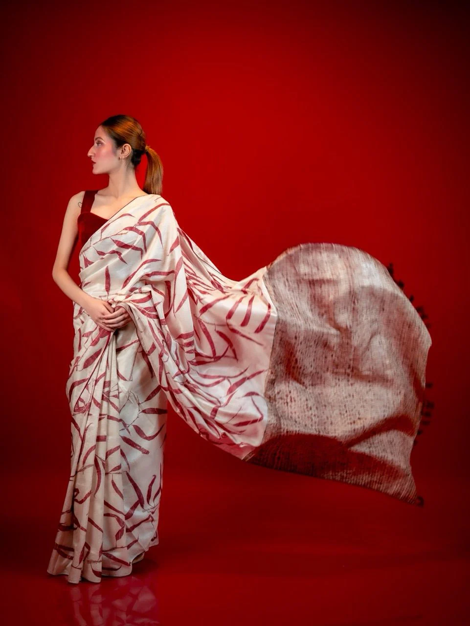 Manjistha Silk Sari – Handwoven Traditional Pure Silk Sari