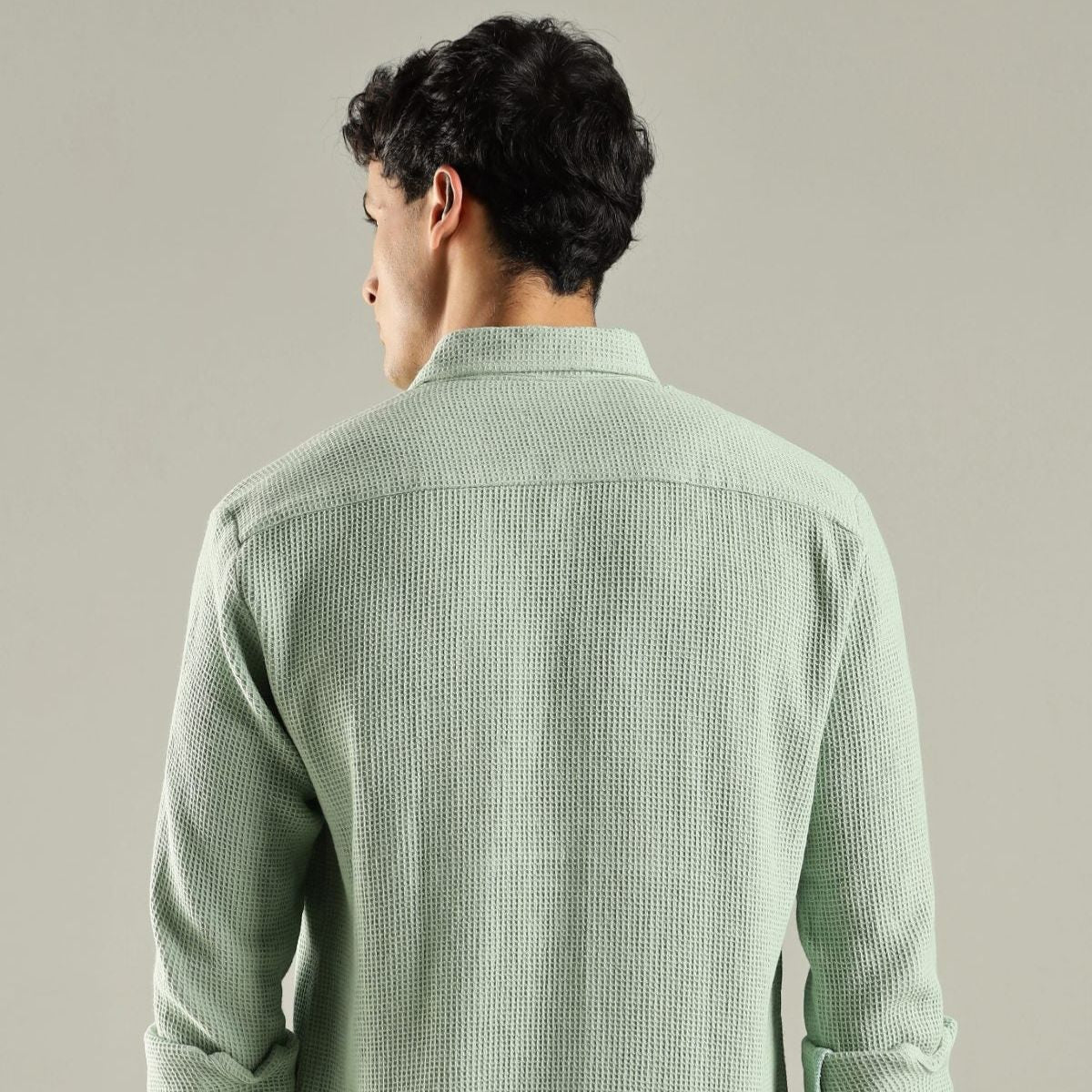 Meadow Waffle Shirt – Lightweight Waffle-Knit Men’s Casual Shirt - Image 4