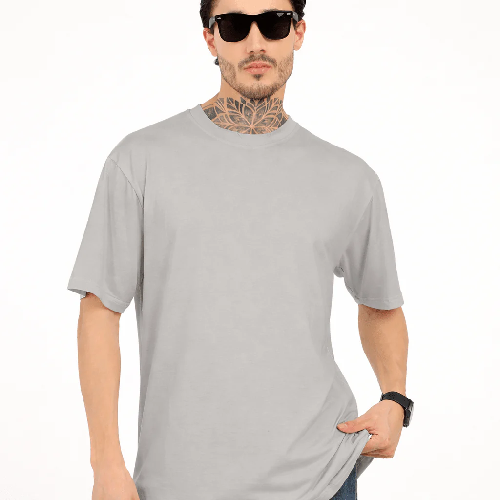 Men Oversized Plain Bamboo T-Shirt – Soft, Breathable & Sustainable - Image 11