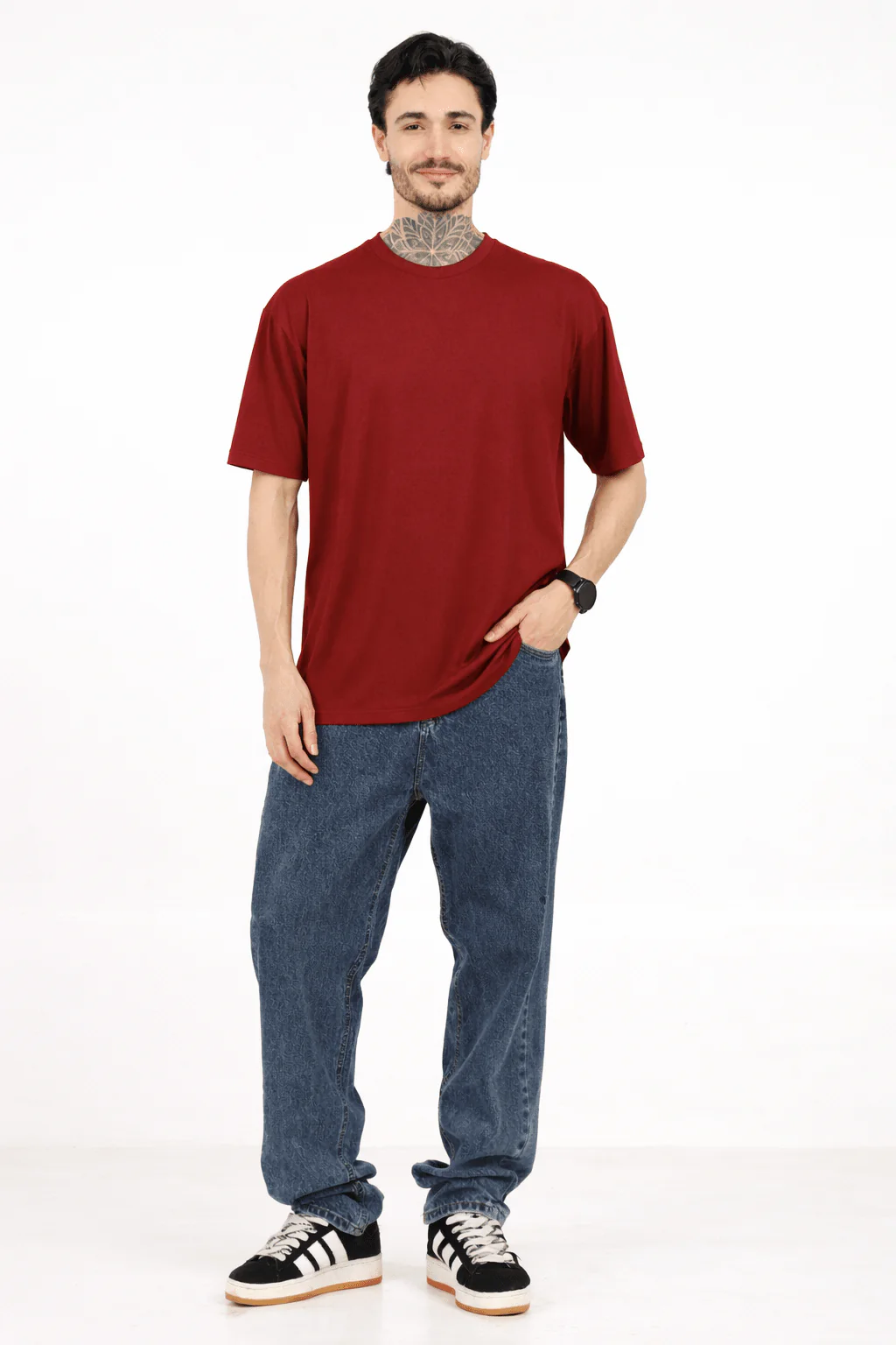 Men Oversized Plain Bamboo T-Shirt – Soft, Breathable & Sustainable - Image 16