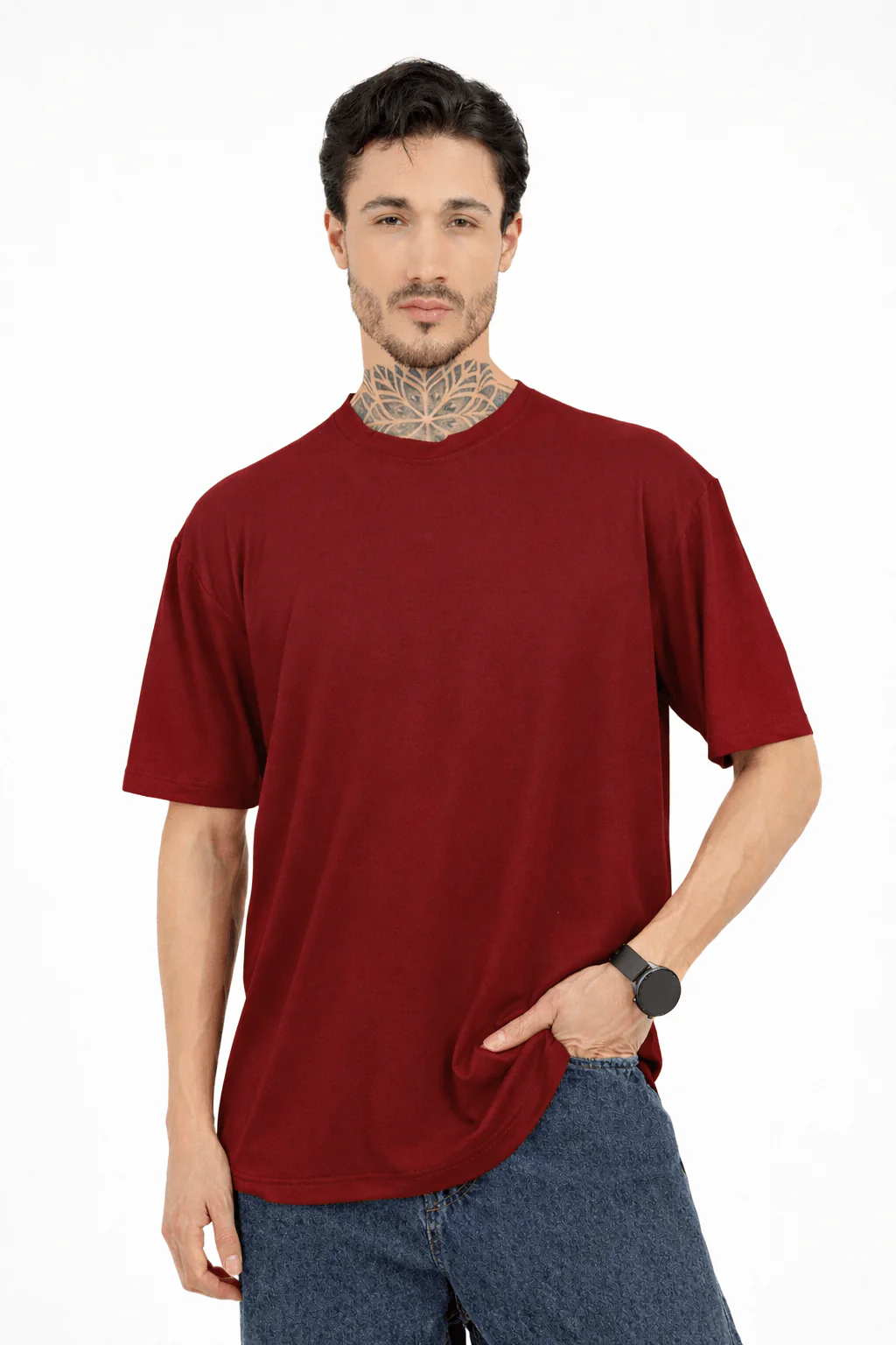 Men Oversized Plain Bamboo T-Shirt – Soft, Breathable & Sustainable - Image 19
