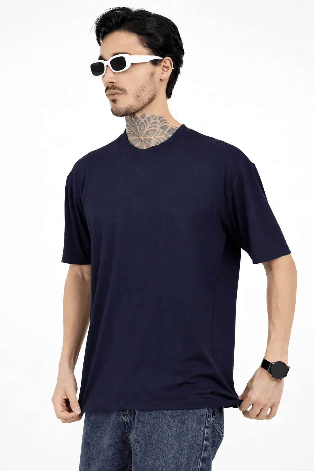 Men Oversized Plain Bamboo T-Shirt – Soft, Breathable & Sustainable - Image 23
