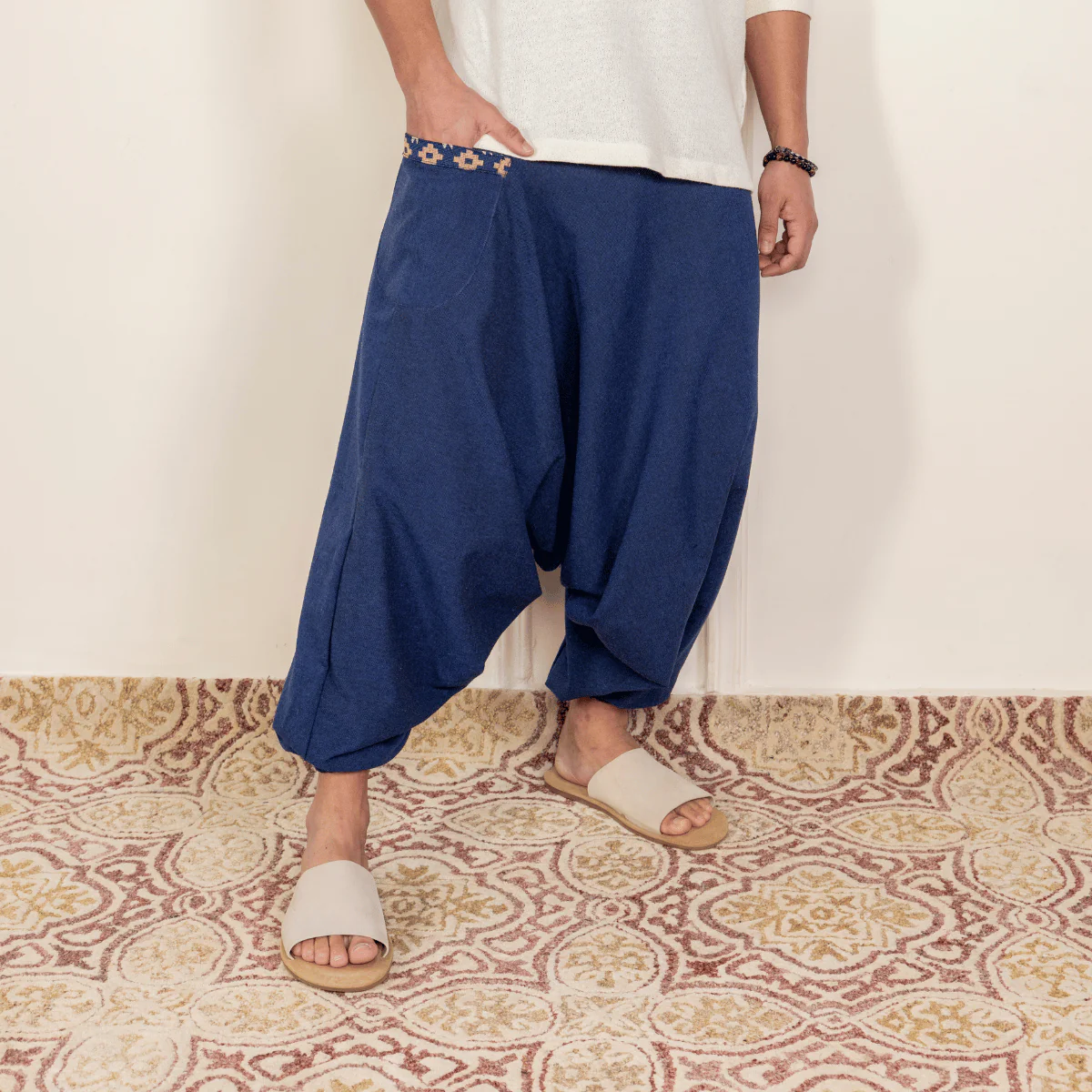 Men's Aladdin Harem Yoga Pants | Dark Blue - Image 4