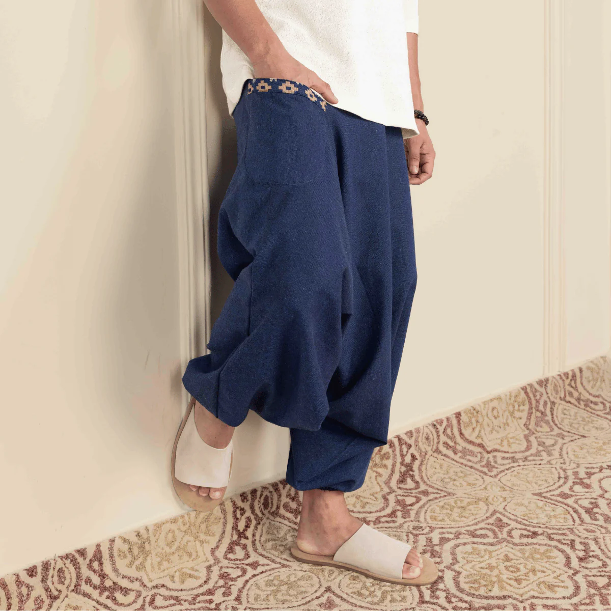 Men's Aladdin Harem Yoga Pants | Dark Blue - Image 7