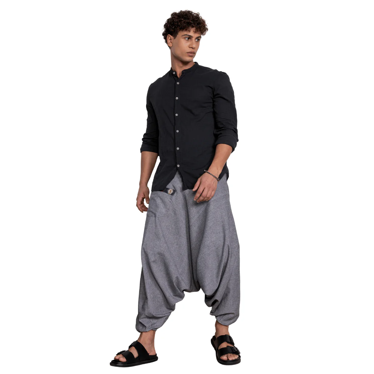Men's Aladdin Harem Yoga Pants | Grey - Image 6