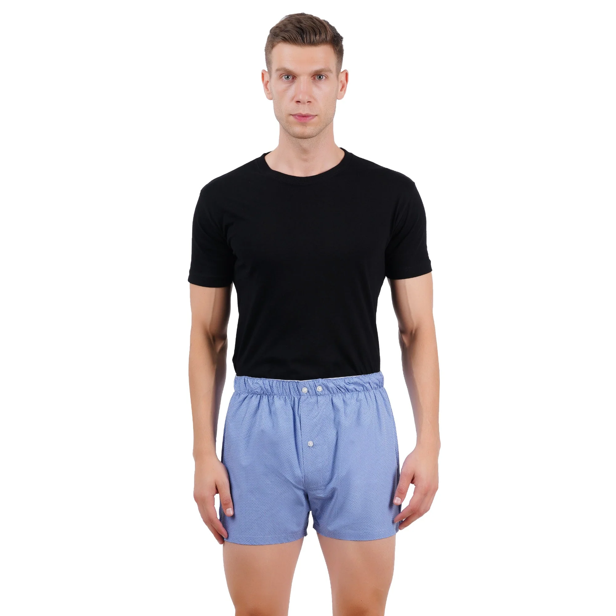 Men’s Boxer Set Blue Stripe Print | Pack Of 3 Comfortable Fit - Image 5