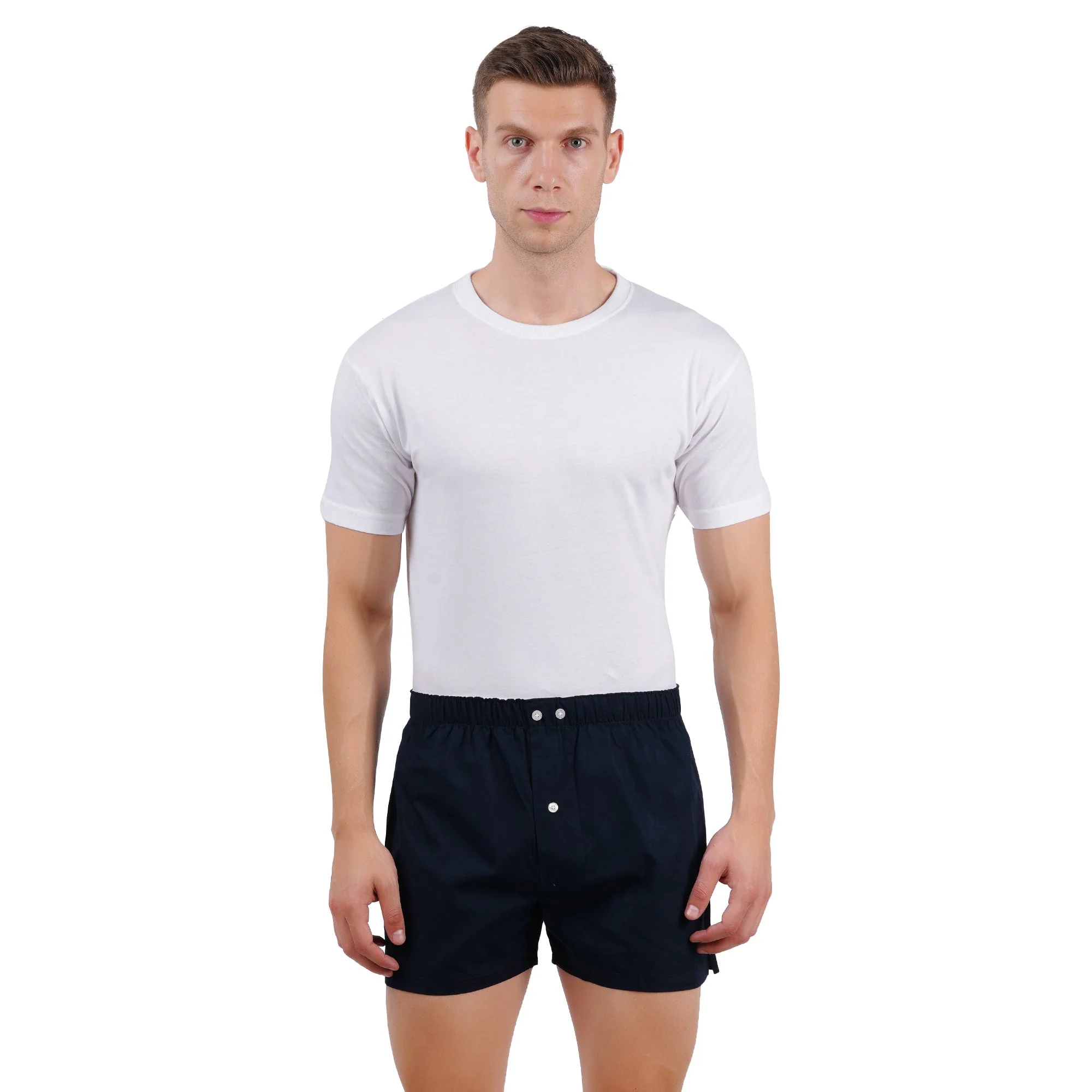 Men’s Boxer Set White Blue Navy | Pack Of 3 - Image 5
