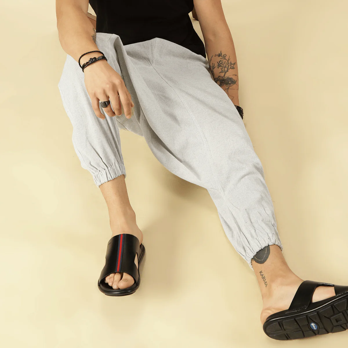 Men's Harem Pack of 2 | Blue and  Grey | Fits Waist Sizes 28 to 36 - Image 5