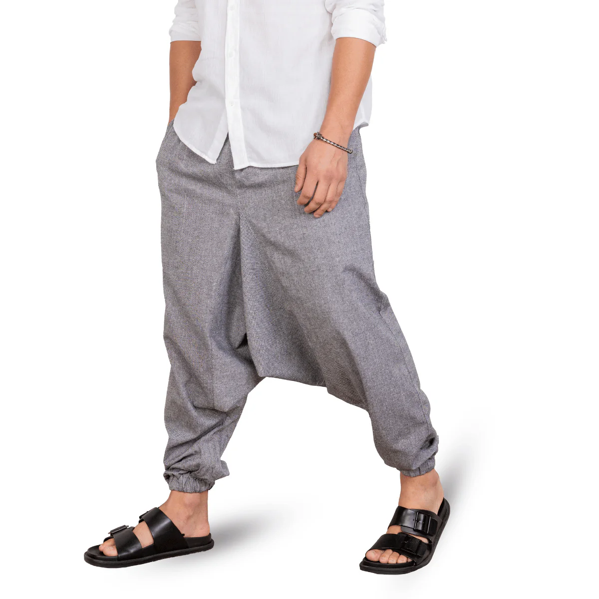 Men's Harem Pack of 2 | Cream & Grey | Fits Waist Sizes 28 to 36 - Image 9