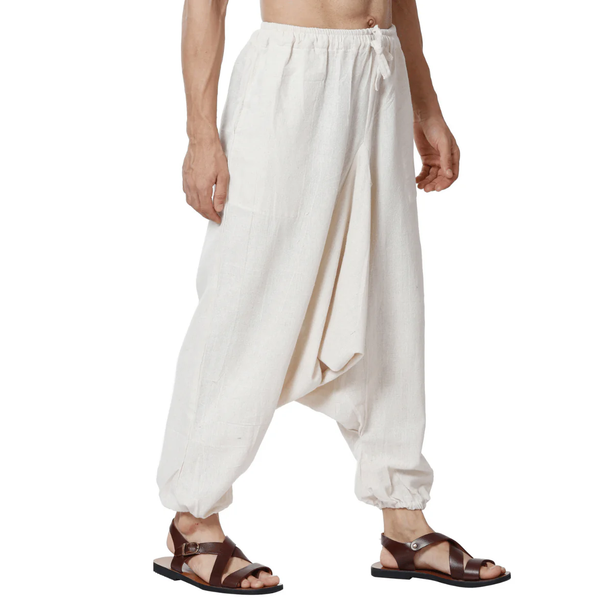 Men's Harem Pack of 2 | Dark Blue & Cream | Fits Waist Sizes 28 to 36 - Image 5