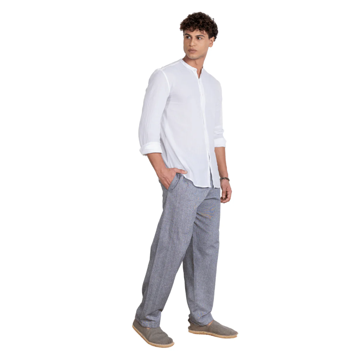 Men's Pyjama Pack of 2 | Blue and Grey | Fits Waist Sizes 28" to 36" - Image 7