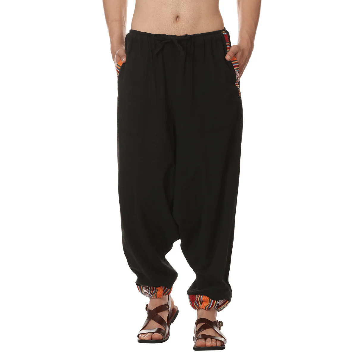Men's Tribal Harem | Black | Fits Waist Sizes 28 to 36 Inches - Image 6