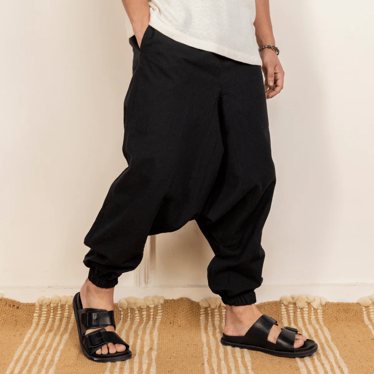 Men's Harem Pant | Black | Fits Waist Size 28" to 36" - Image 5