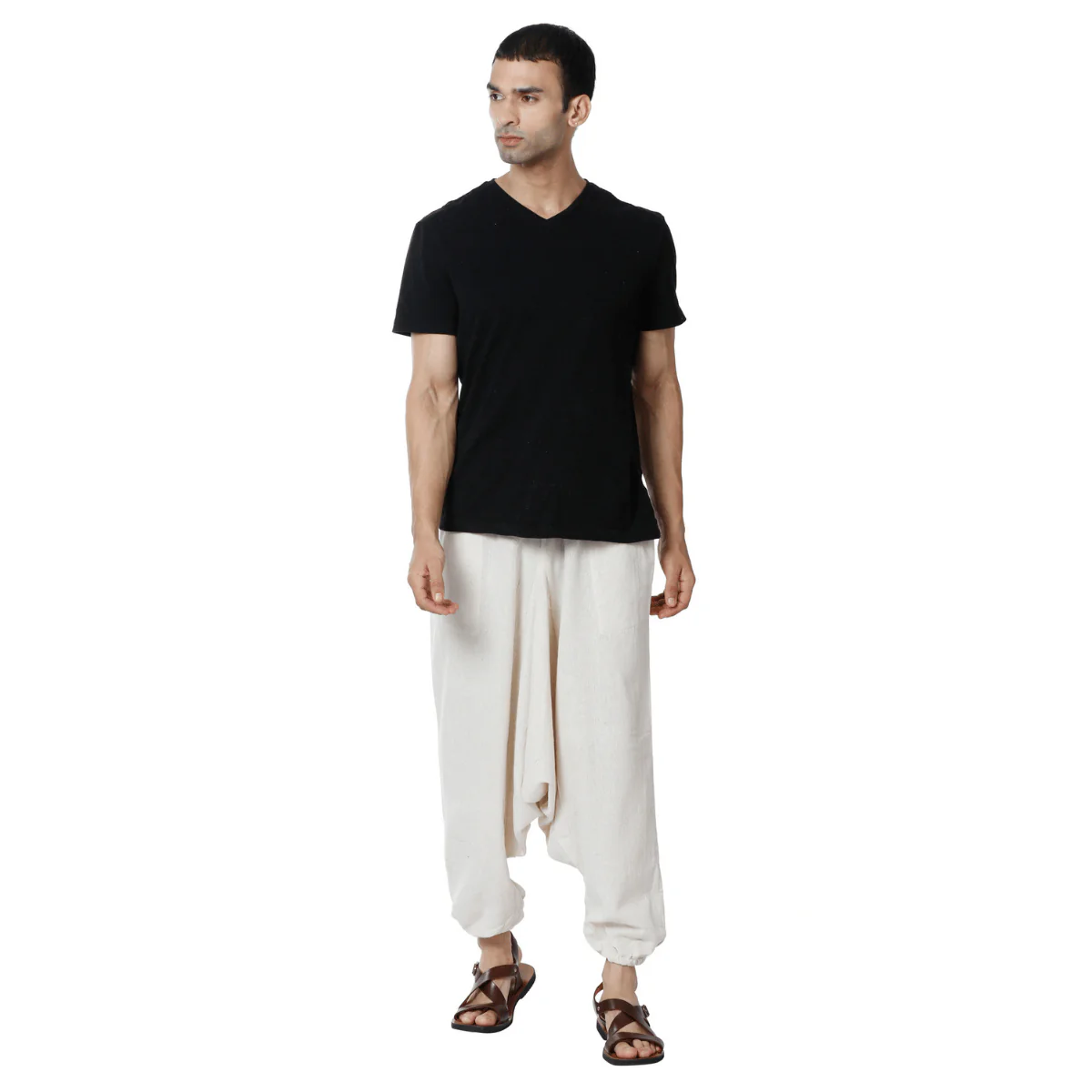 Men's Harem Pant | Cream | Fits Waist Size 28" to 36" - Image 5