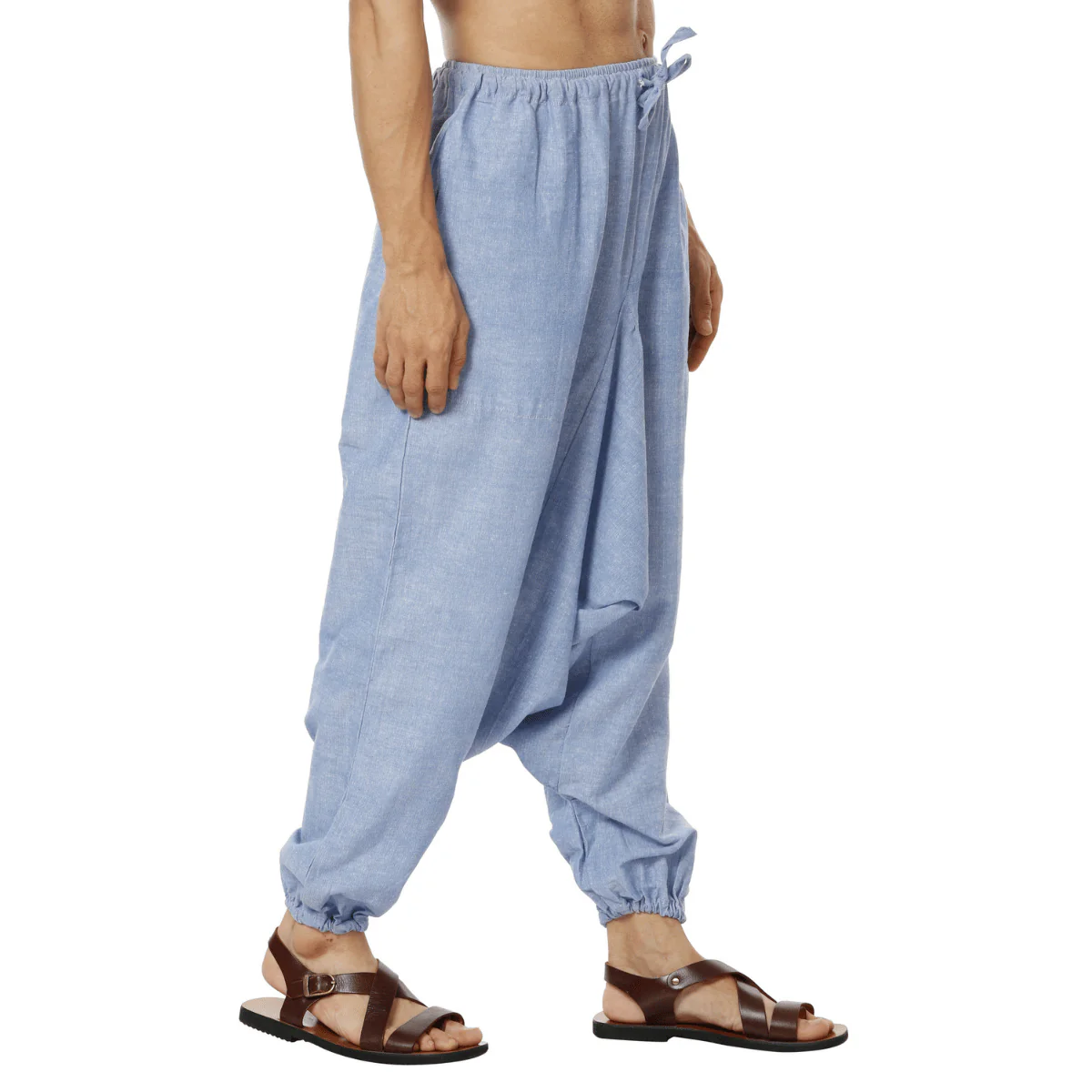 Men's Harem Pants | Lavender Blue | Fits Waist Size 28" to 36" - Image 10