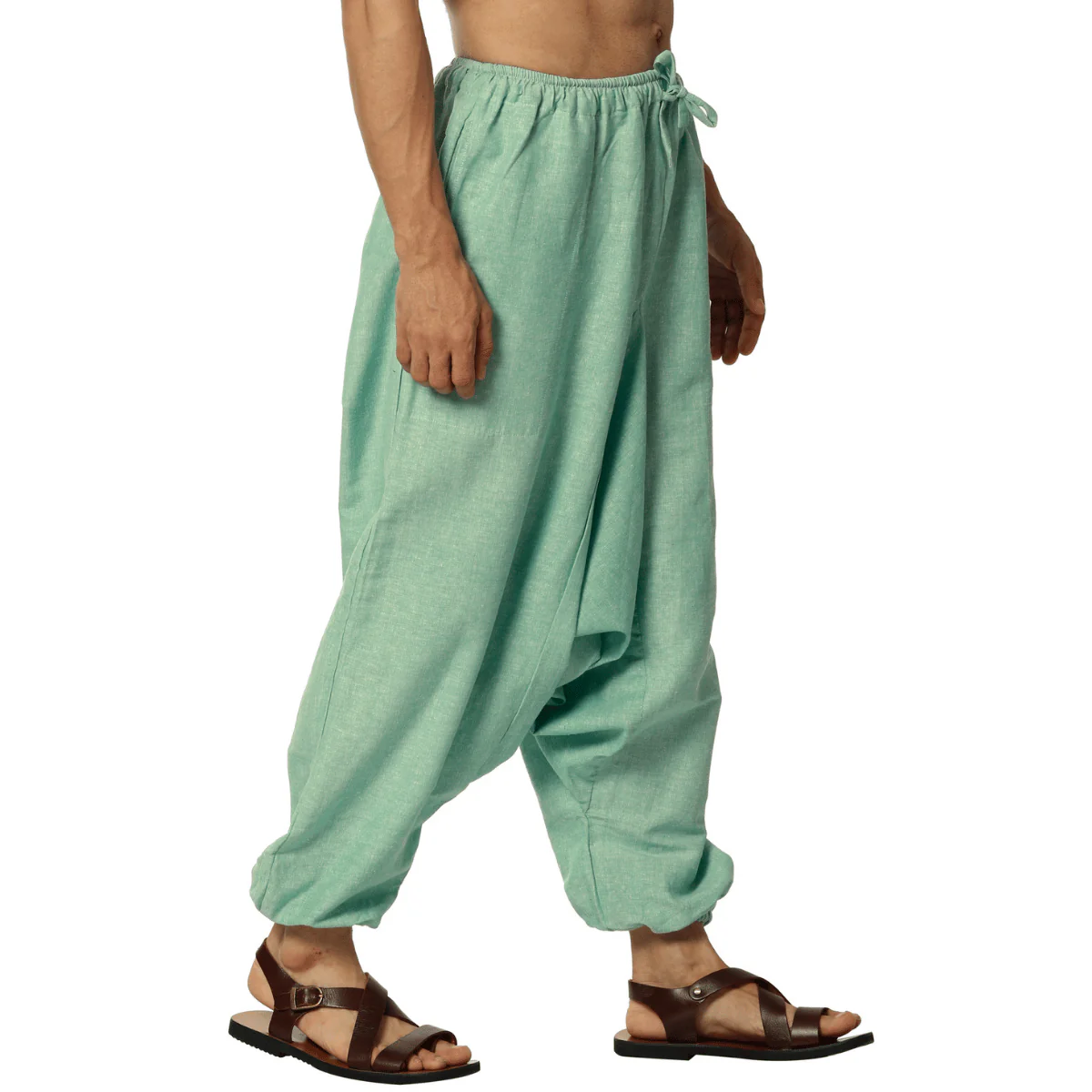 Men's Harem Pants | Sea Green | Fits Waist Size 28" to 36" - Image 4