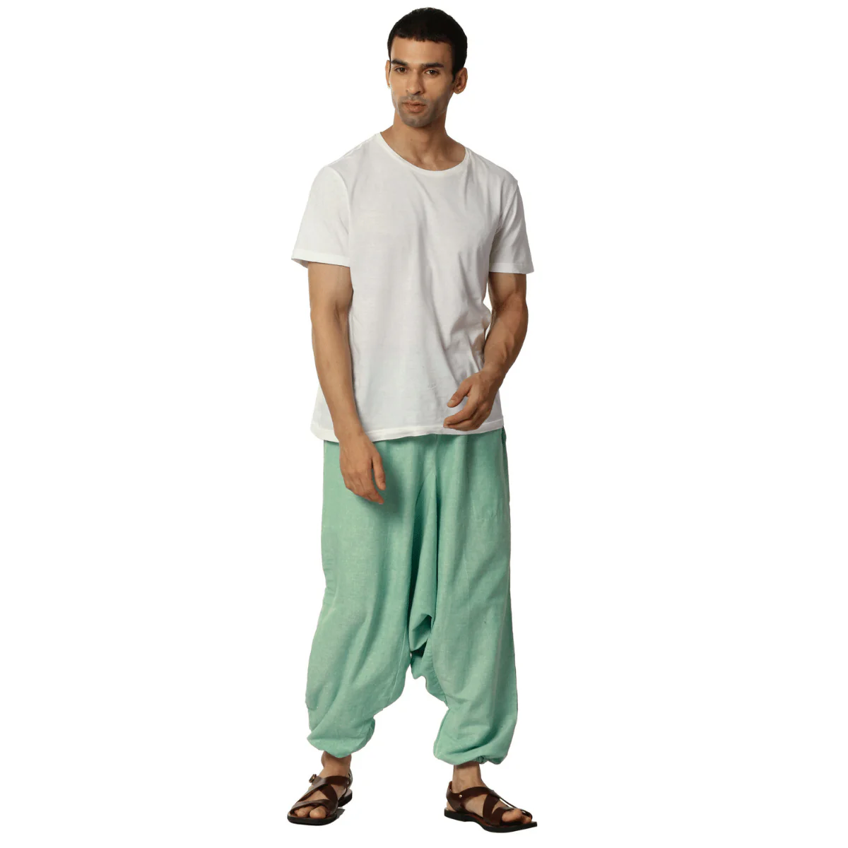 Men's Harem Pants | Sea Green | Fits Waist Size 28" to 36" - Image 8